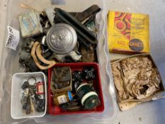 A quantity of Austin 10 parts including a new crown wheel.