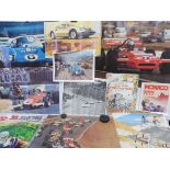 A box of assorted posters and prints including Craig Warwick 'Ferrari', signed by the artist.
