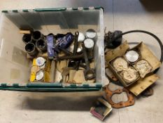 A quantity of assorted Austin 10 Cambridge parts including new pistons, rings, gaskets etc.
