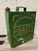 A Pratts two gallon petrol can by Valor, dated November 1931.