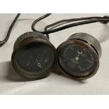 Two Riley oil pressure gauges.