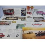 A selection of Vauxhall sales brochures including Velox and Cresta, Victor, Cresta, Velox &