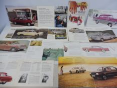 A selection of Vauxhall sales brochures including Velox and Cresta, Victor, Cresta, Velox &