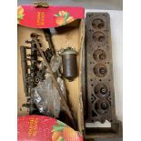 An AC 2 litre cylinder head with camshaft, valves and rockers etc, damaged casting.