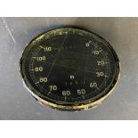 A Bentley black faced 0-110mph 5" speedometer case.