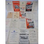 A selection of Silverstone Club meeting programmes including the M.C.C. First Silverstone meeting,