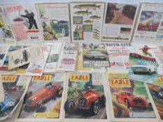 A quantity of motoring related advertisements, mostly American.