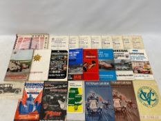 A selection of early VSCC race programmes dating back to 1951, various Silverstone race meetings