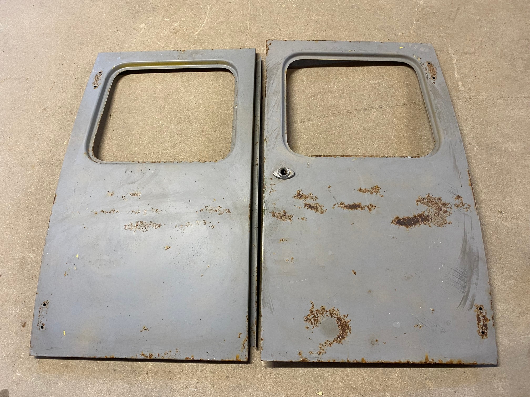 A pair of original Mini Clubman/van rear doors.