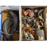 A box of Morris 1000 parts plus various hoses.