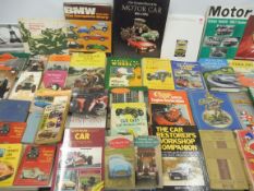 A large quantity of motoring books, some general titles, other marque specific.
