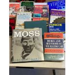 A quantity of assorted volumes including 'Design and Behaviour of The Racing Car' by Stirling Moss