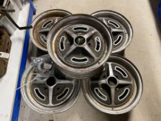 A set of five Ford 5 1/2 J x 13" steel Rostyle wheels to suit Ford Capri Mk.I 1600 GXL and 2000GT,