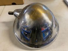A Lucas headlamp, already repaired and ready for re-chroming.