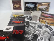 An Aston Martin Virage 1988 sales brochure, an AC 3000 brochure and various TVR and Panther