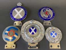 A Royal Scottish Automobile Club badge by Alexander Scott, a smaller example, stamped BJS 204 and