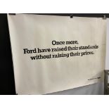 A Ford advertising poster, on thick card, printed by Print Process Ltd, 39 1/2 x 29 1/2".