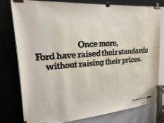 A Ford advertising poster, on thick card, printed by Print Process Ltd, 39 1/2 x 29 1/2".