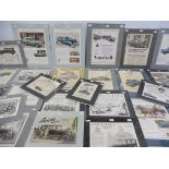 A large selection of period advertisements relating to various marques of car including pre-war