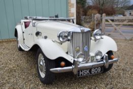 1953 MG TD Reg. no. HSK 809 Chassis no. TD27818 Engine no. 28172