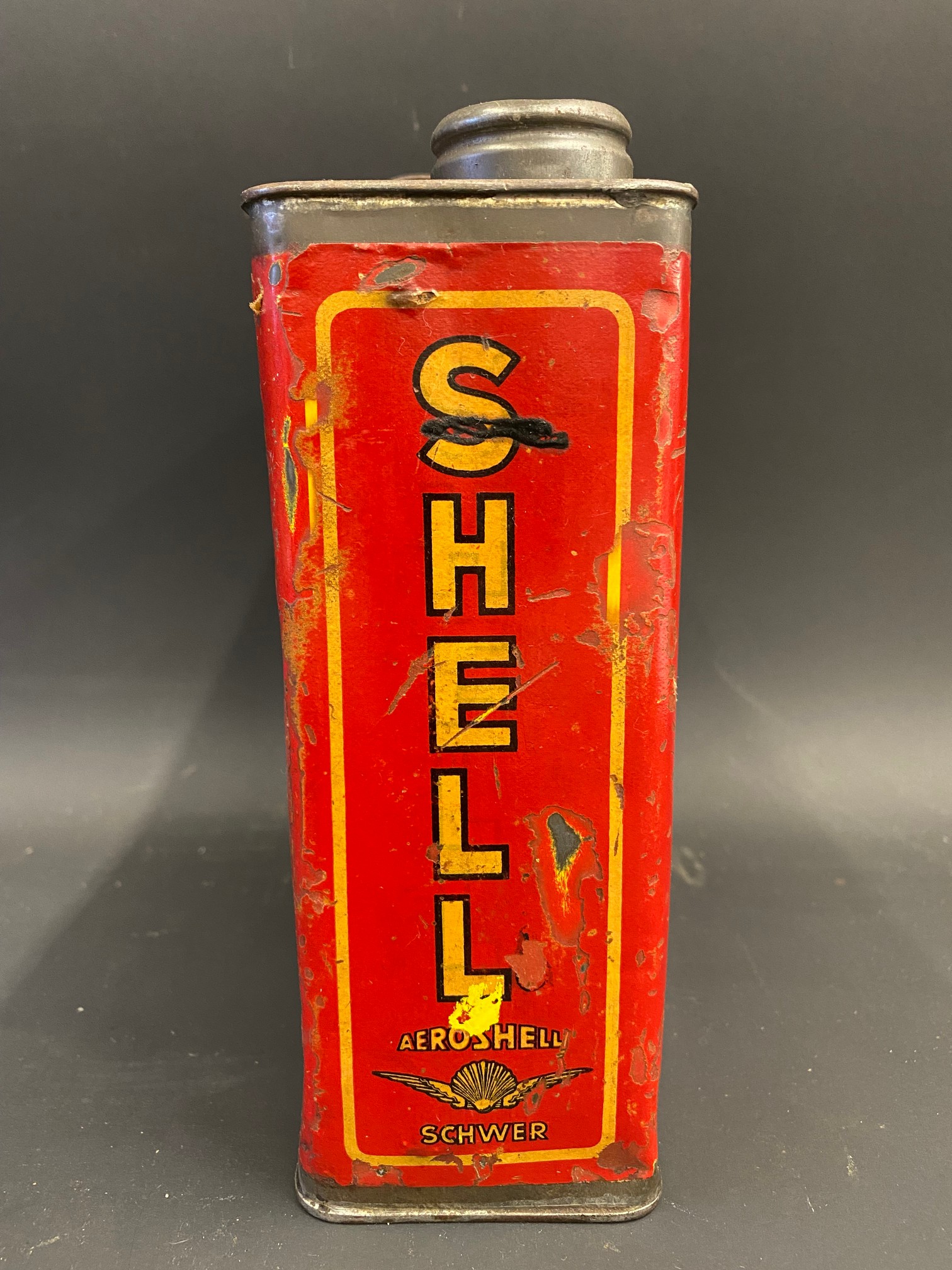 An early Aeroshell rectangular can, possibly half gallon, foreign version. - Image 2 of 6