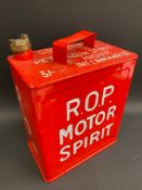 An ROP two gallon petrol can by Feaver, dated May 1928, with correct brass ROP cap.