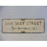 A road sign for 'One Way Street', 36 x 12".