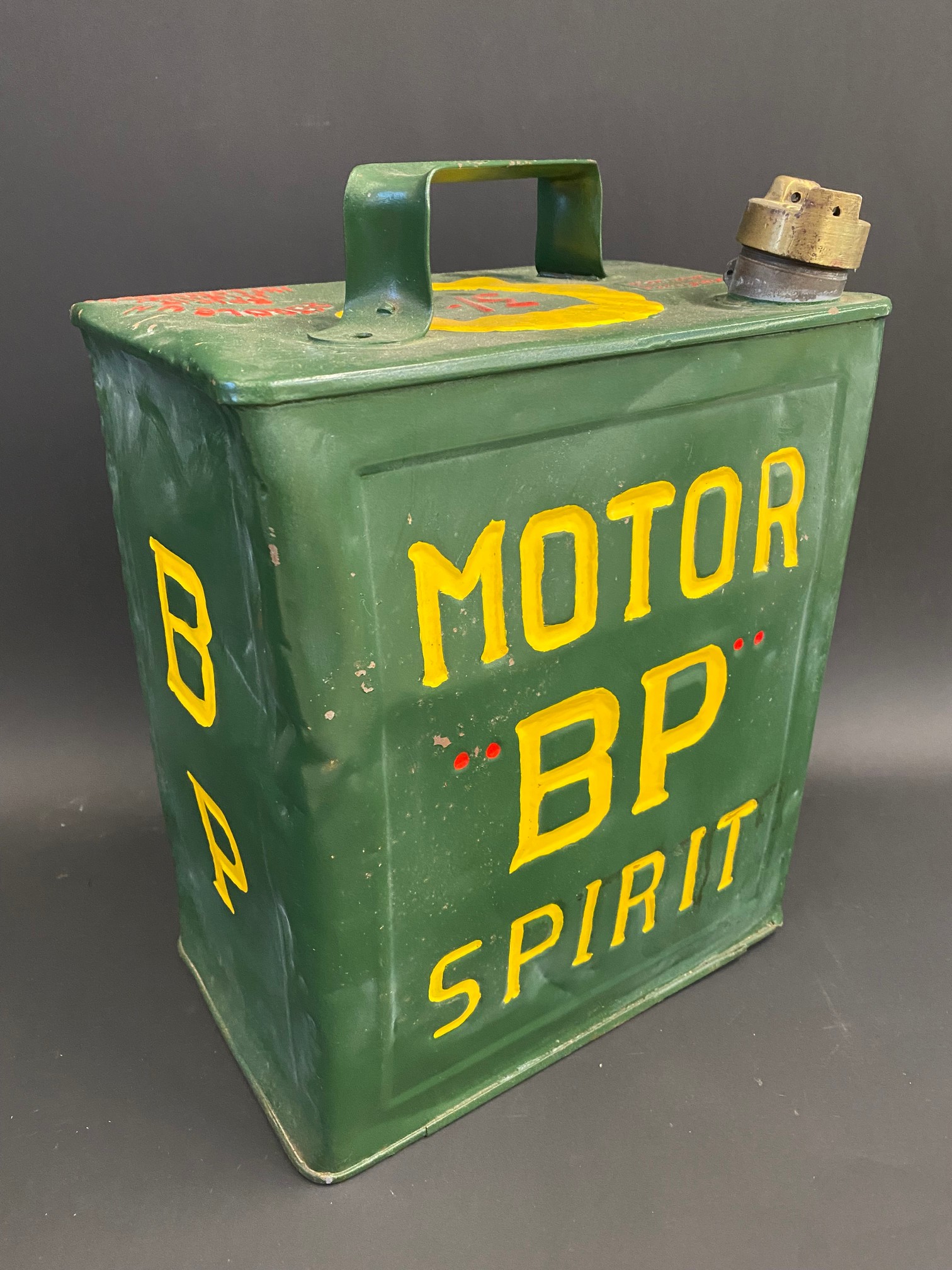 A BP Motor Spirit two gallon petrol can by Valor, dated August 1936. - Image 2 of 4