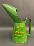 A BP Energol Motor Oil quart measure in excellent condition.