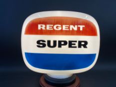 A Regent Super glass petrol pump globe by Webbs Crystal Glass Co. Ltd, excellent condition.