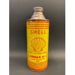 An Irish Shell Donax cylindrical quart can.