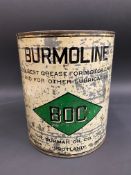 An unusual Burmoline B.O.C. (Burmah Oil Company) 7lb grease tin.