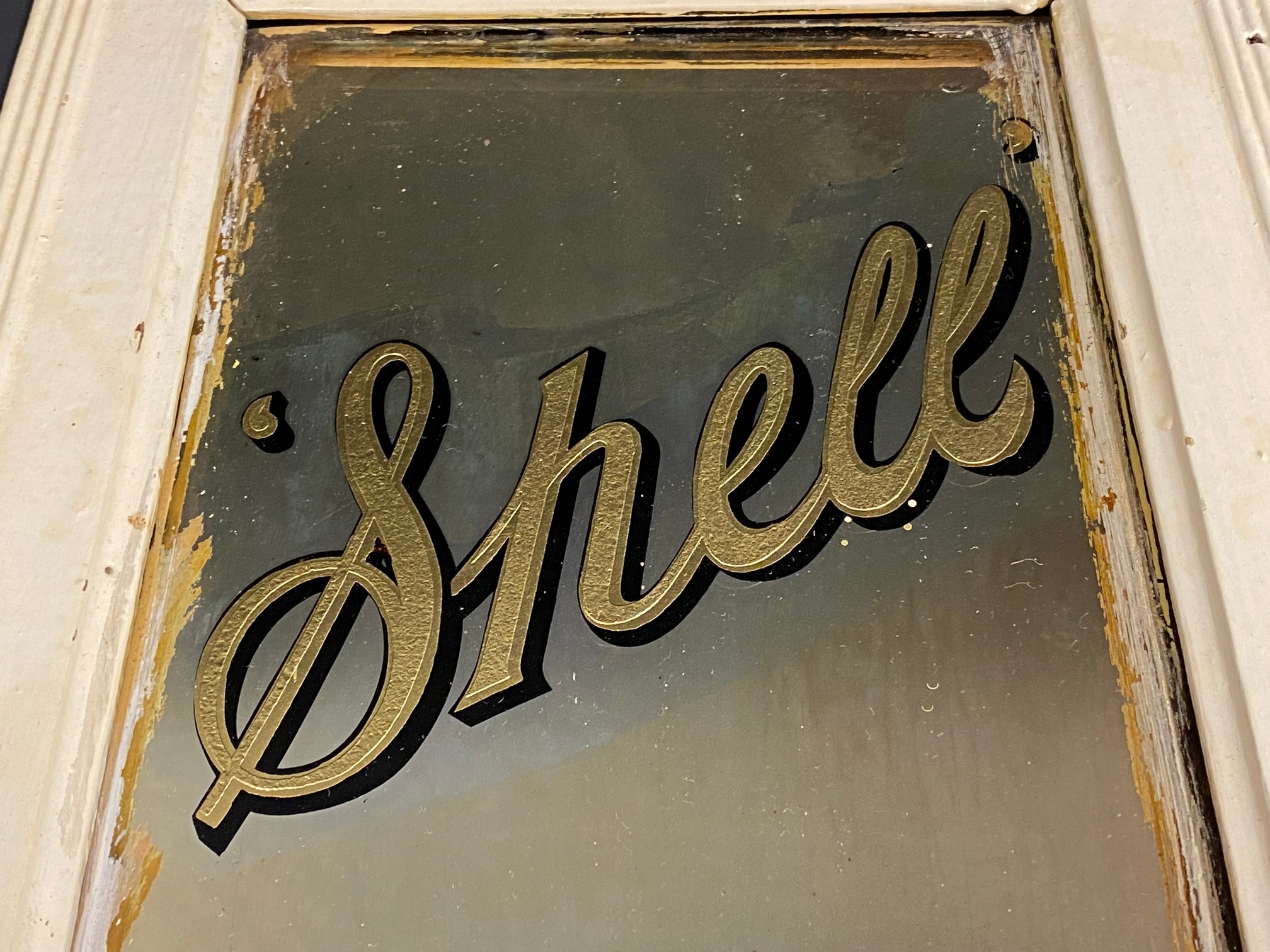 A Shell narrow advertising mirror with can within laurel wreath motif, original Forrest & Son - Image 3 of 5