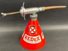 A Redex Oil and Fuel Additive conical dispensing gun, in excellent condition and of bright colour.