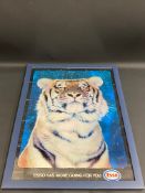 An Esso 'Tiger' pictorial advertising poster, framed, 22 x 30".
