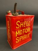 A Shell Motor Spirit 'Shell for Morris Cars' two gallon petrol can.