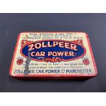 A rare small tin for 'Zollpeer Car Power'.