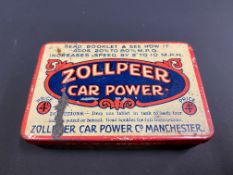 A rare small tin for 'Zollpeer Car Power'.
