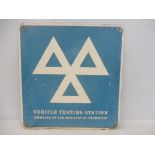 A Vehicle Testing Station sign, 24 x 25".