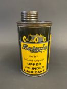 An extremely rare Batoyle Upper Cylinder Lubricant one pint tin with an image of a pre-war racing