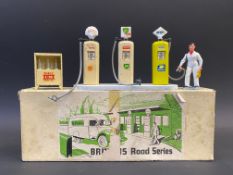 A Britains Garage Set with attendant, from the Road Series.
