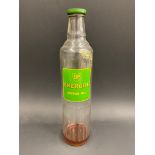 A BP Energol Motor Oil quart oil bottle with good label and very bright cap.