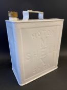 A Shellmex Motor Spirit two gallon petrol can, the more unusual version, dated August 1930, with a