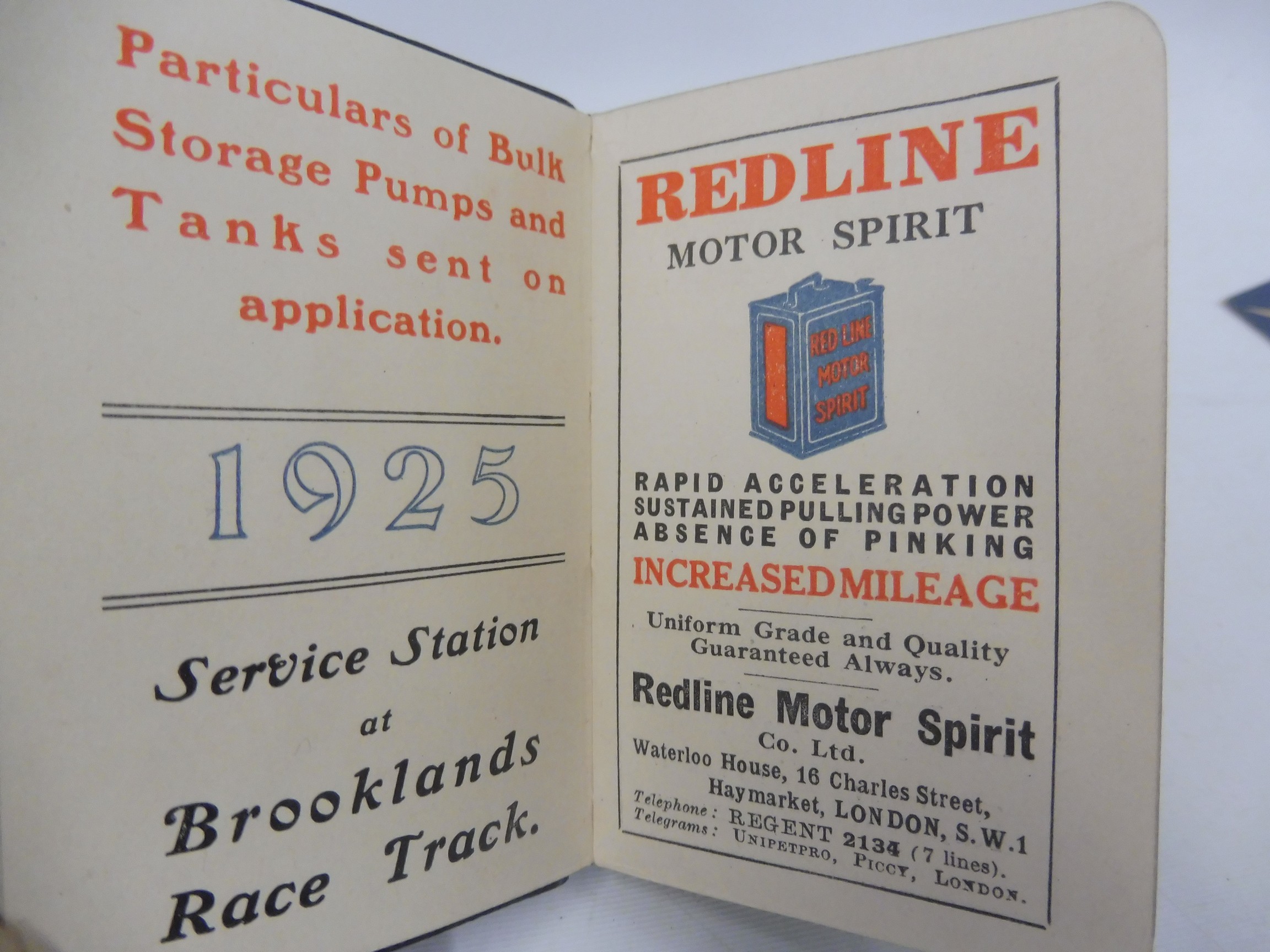 A Redline Motor Spirit diary for 1925 in excellent unused condition, plus a small number of Exide - Image 3 of 3