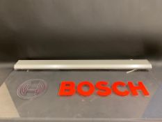 A Bosch illumimated garage showroom hanging sign, 40 x 19 1/2".