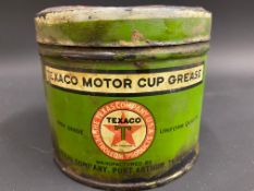 A rare Texaco Motor Cup Grease tin.