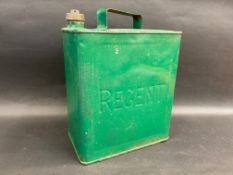 A Regent two gallon petrol can by Valor, dated November 1949, with a plain brass cap.