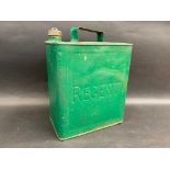 A Regent two gallon petrol can by Valor, dated November 1949, with a plain brass cap.