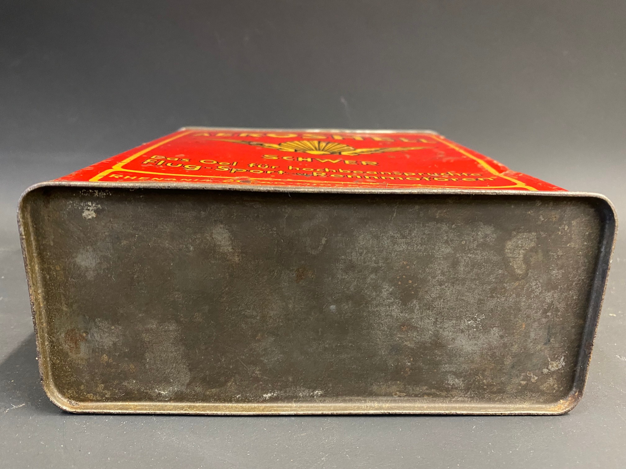 An early Aeroshell rectangular can, possibly half gallon, foreign version. - Image 6 of 6