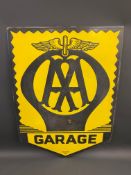 An AA Garage enamel sign by Franco, 22 x 31".